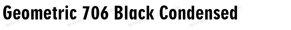 Geometric 706 Black Condensed BT字体转换